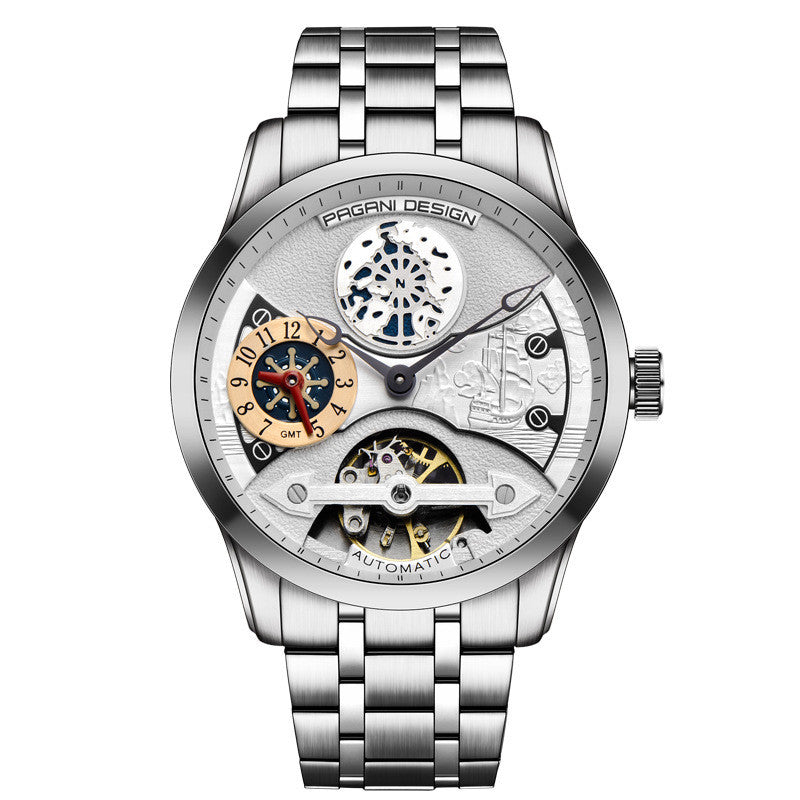 PAGANI DESIGN Automatic Skeleton Steel - Luxury Mechanical Watch
