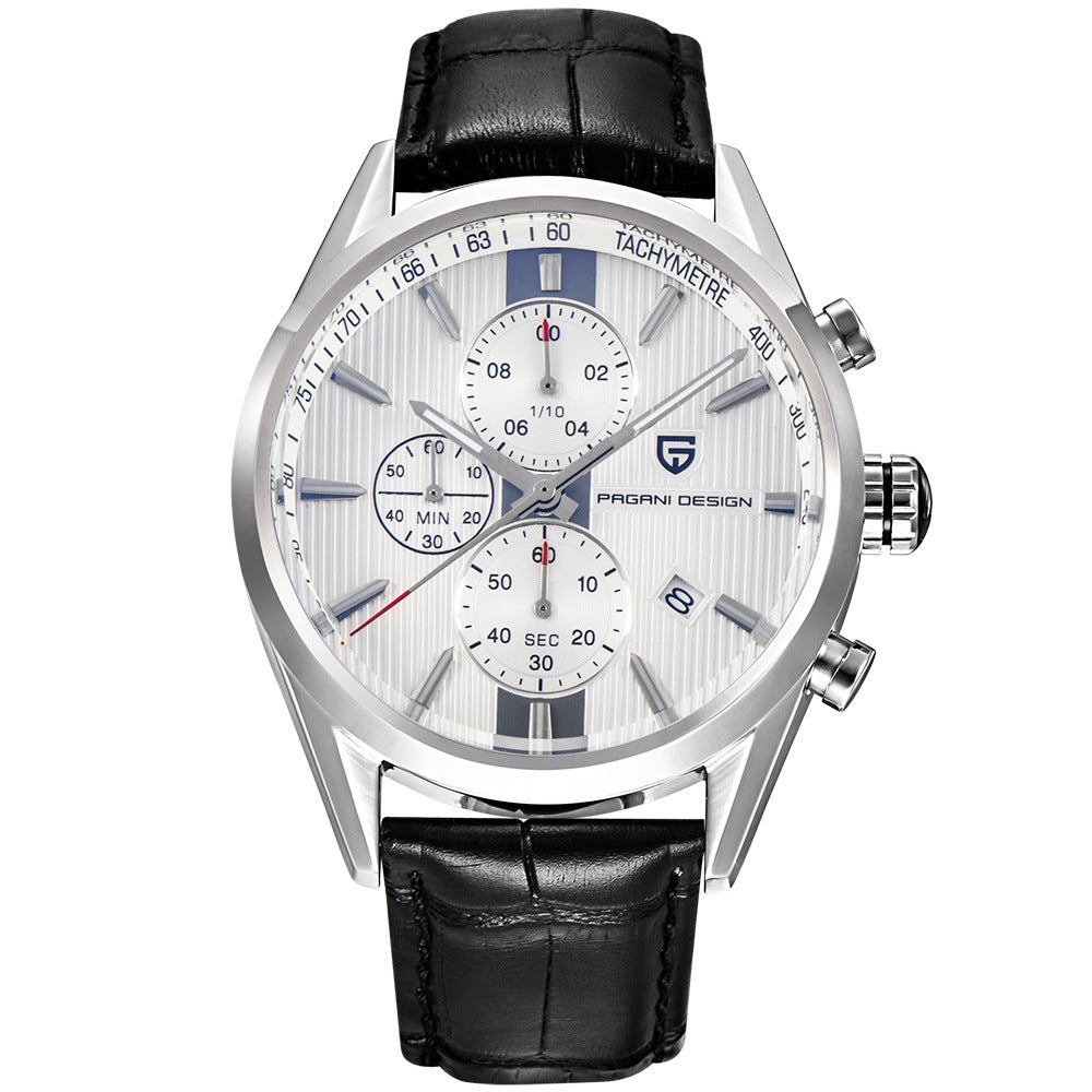 PAGANI DESIGN Silver Chronograph - Stainless Steel Luxury Watch