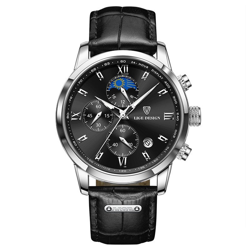 LIGE Royal Moonphase Chronograph