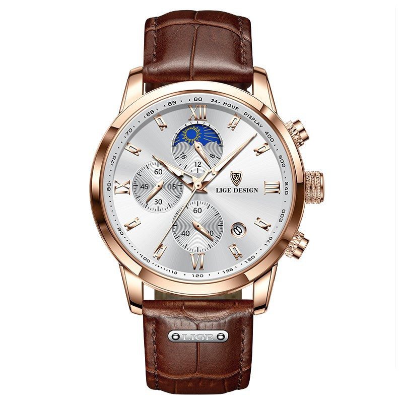 LIGE Royal Moonphase Chronograph
