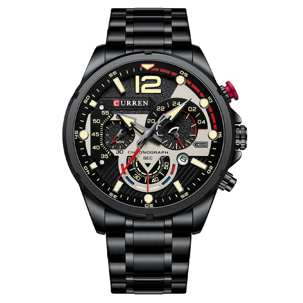 CURREN Vanguard Chronograph - Men’s Steel Sport Watch