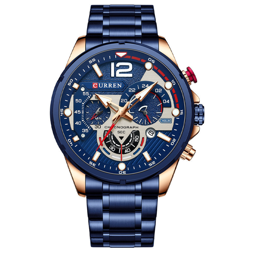 CURREN Vanguard Chronograph - Men’s Steel Sport Watch